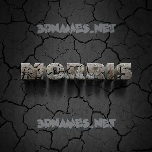 morris in Cracked Stone style - 3D name wallpaper