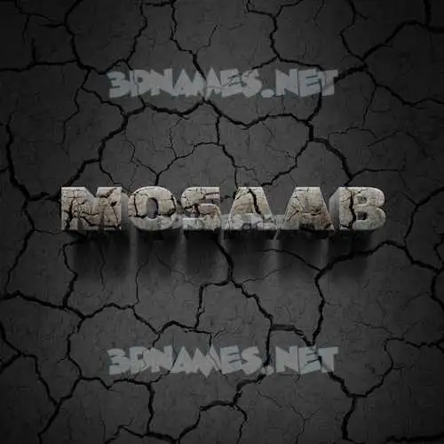 mosaab in Cracked Stone style - 3D name wallpaper mosaab in Cracked Stone style - 3D name wallpaper