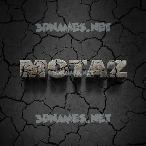 motaz in Cracked Stone style - 3D name wallpaper motaz in Cracked Stone style - 3D name wallpaper