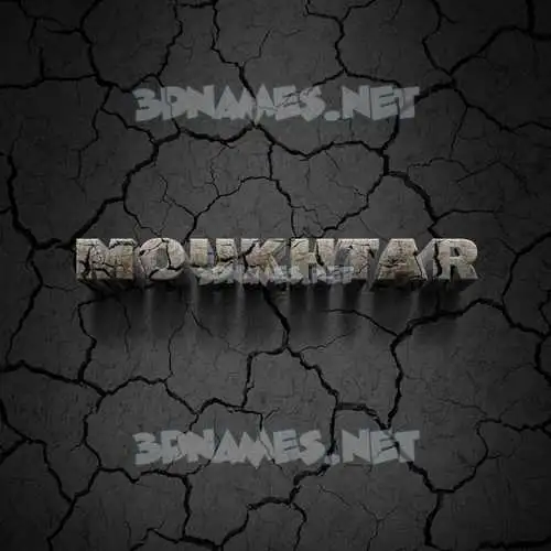 moukhtar in Cracked Stone style - 3D name wallpaper moukhtar in Cracked Stone style - 3D name wallpaper