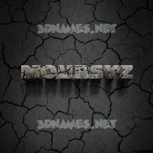 moursyz in Cracked Stone style - 3D name wallpaper moursyz in Cracked Stone style - 3D name wallpaper