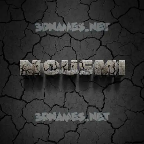 mousmi in Cracked Stone style - 3D name wallpaper mousmi in Cracked Stone style - 3D name wallpaper