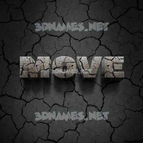 move in Cracked Stone style - 3D name wallpaper move in Cracked Stone style - 3D name wallpaper
