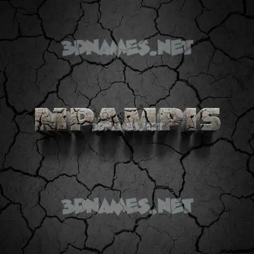 mpampis in Cracked Stone style - 3D name wallpaper mpampis in Cracked Stone style - 3D name wallpaper