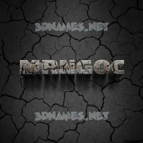 mrngoc in Cracked Stone style - 3D name wallpaper mrngoc in Cracked Stone style - 3D name wallpaper
