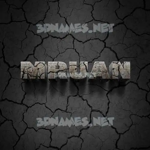 mruan in Cracked Stone style - 3D name wallpaper mruan in Cracked Stone style - 3D name wallpaper