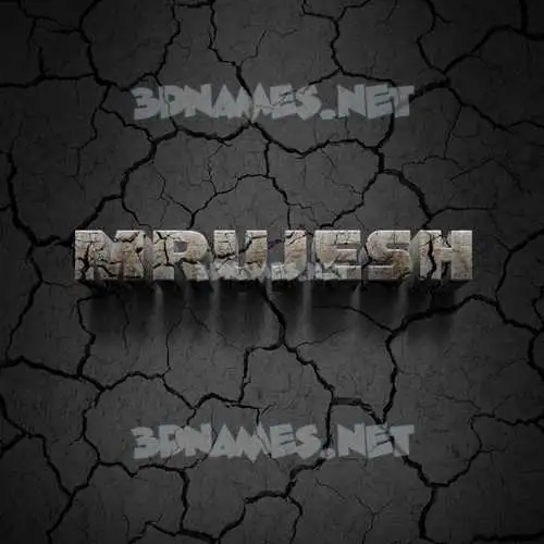 mrujesh in Cracked Stone style - 3D name wallpaper mrujesh in Cracked Stone style - 3D name wallpaper