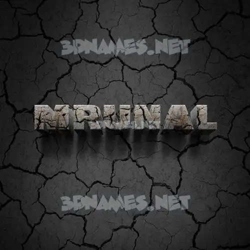 mrunal in Cracked Stone style - 3D name wallpaper mrunal in Cracked Stone style - 3D name wallpaper