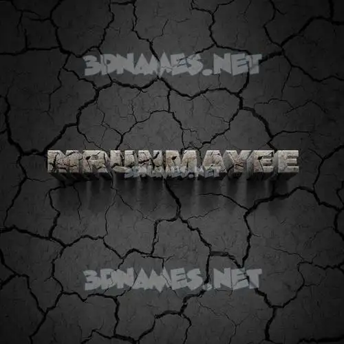 mrunmayee in Cracked Stone style - 3D name wallpaper