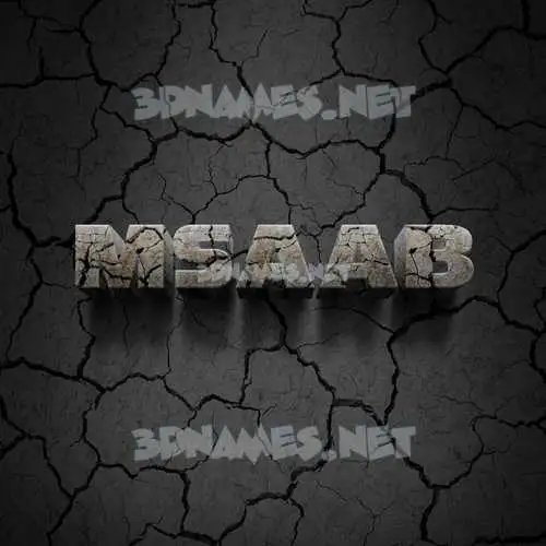 msaab in Cracked Stone style - 3D name wallpaper msaab in Cracked Stone style - 3D name wallpaper