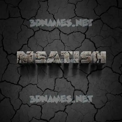 msatish in Cracked Stone style - 3D name wallpaper msatish in Cracked Stone style - 3D name wallpaper