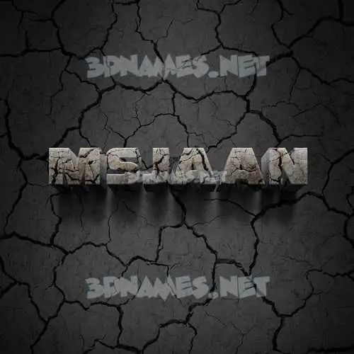 msjaan in Cracked Stone style - 3D name wallpaper msjaan in Cracked Stone style - 3D name wallpaper
