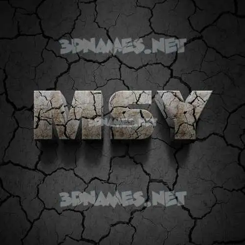 msy in Cracked Stone style - 3D name wallpaper msy in Cracked Stone style - 3D name wallpaper