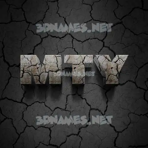 mty in Cracked Stone style - 3D name wallpaper mty in Cracked Stone style - 3D name wallpaper
