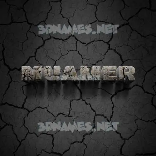 muamer in Cracked Stone style - 3D name wallpaper muamer in Cracked Stone style - 3D name wallpaper