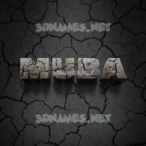 muba in Cracked Stone style - 3D name wallpaper muba in Cracked Stone style - 3D name wallpaper