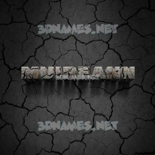 muireann in Cracked Stone style - 3D name wallpaper