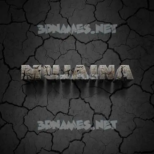 mujaina in Cracked Stone style - 3D name wallpaper