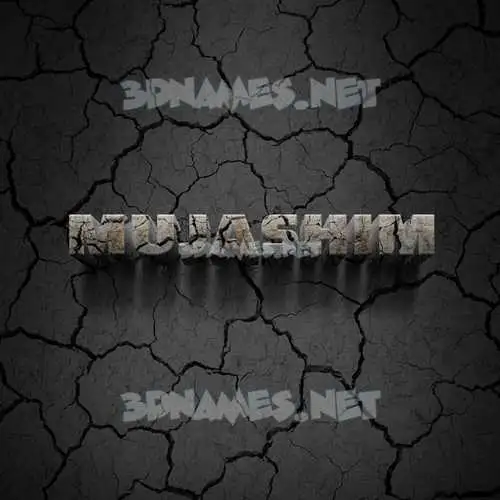 mujashim in Cracked Stone style - 3D name wallpaper mujashim in Cracked Stone style - 3D name wallpaper