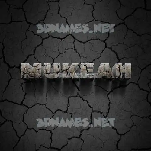 mukeah in Cracked Stone style - 3D name wallpaper mukeah in Cracked Stone style - 3D name wallpaper