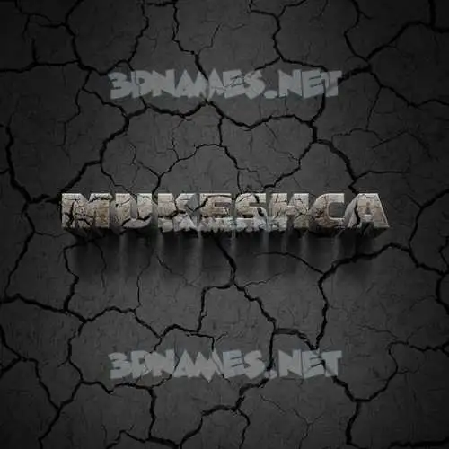 mukeshca in Cracked Stone style - 3D name wallpaper