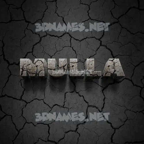 mulla in Cracked Stone style - 3D name wallpaper mulla in Cracked Stone style - 3D name wallpaper