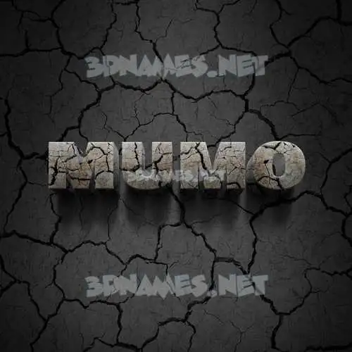 mumo in Cracked Stone style - 3D name wallpaper mumo in Cracked Stone style - 3D name wallpaper