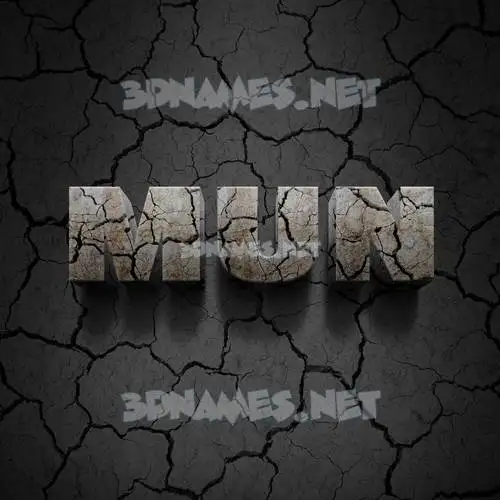 mun in Cracked Stone style - 3D name wallpaper mun in Cracked Stone style - 3D name wallpaper