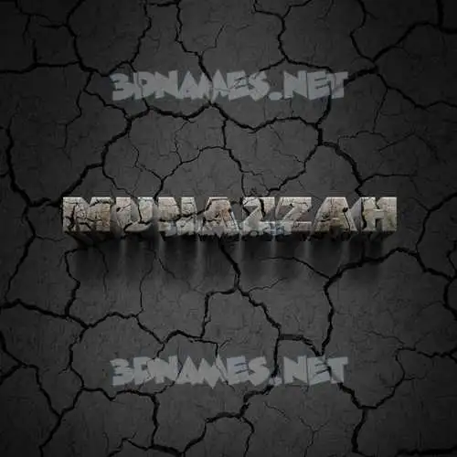 munazzah in Cracked Stone style - 3D name wallpaper munazzah in Cracked Stone style - 3D name wallpaper