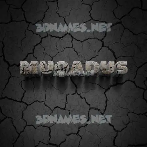 muqadus in Cracked Stone style - 3D name wallpaper muqadus in Cracked Stone style - 3D name wallpaper