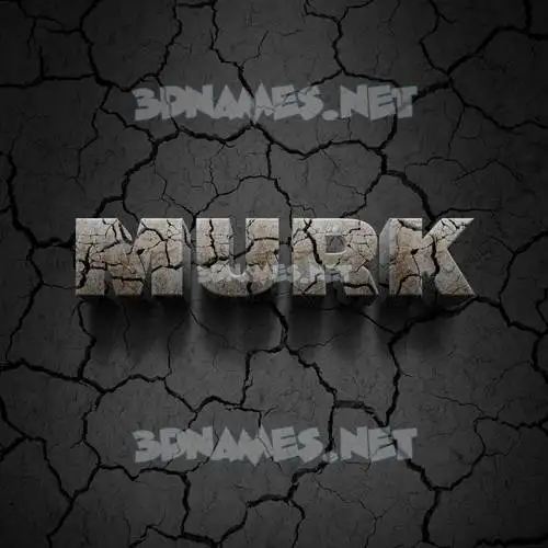 murk in Cracked Stone style - 3D name wallpaper murk in Cracked Stone style - 3D name wallpaper