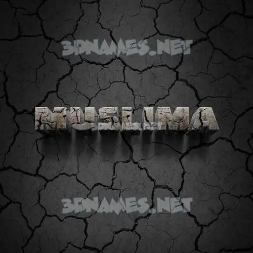muslima in Cracked Stone style - 3D name wallpaper muslima in Cracked Stone style - 3D name wallpaper
