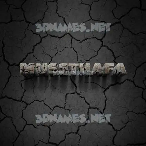 mussthafa in Cracked Stone style - 3D name wallpaper mussthafa in Cracked Stone style - 3D name wallpaper