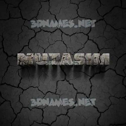 mutasim in Cracked Stone style - 3D name wallpaper mutasim in Cracked Stone style - 3D name wallpaper