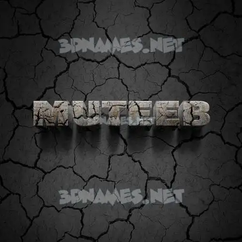 muteeb in Cracked Stone style - 3D name wallpaper muteeb in Cracked Stone style - 3D name wallpaper