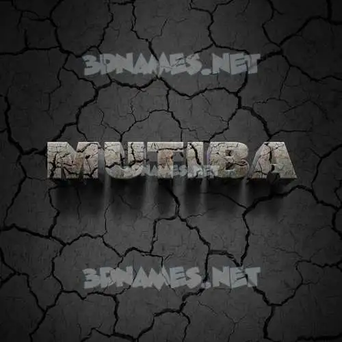 mutiba in Cracked Stone style - 3D name wallpaper mutiba in Cracked Stone style - 3D name wallpaper