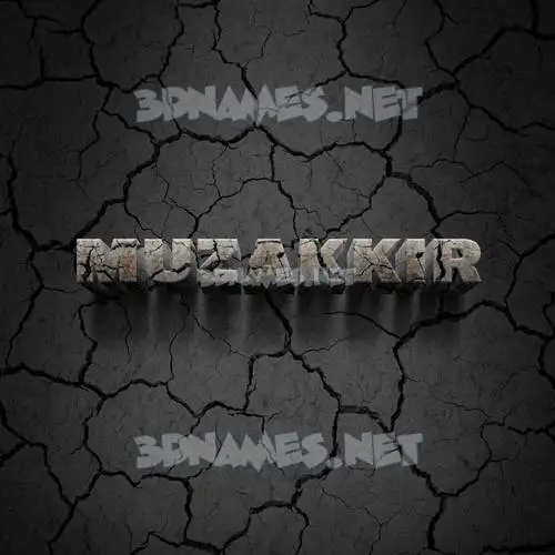 muzakkir in Cracked Stone style - 3D name wallpaper muzakkir in Cracked Stone style - 3D name wallpaper