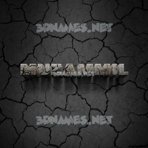 muzammil in Cracked Stone style - 3D name wallpaper muzammil in Cracked Stone style - 3D name wallpaper