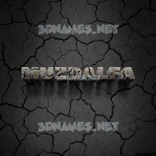 muzdalfa in Cracked Stone style - 3D name wallpaper muzdalfa in Cracked Stone style - 3D name wallpaper