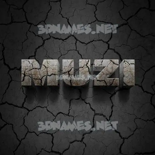 muzi in Cracked Stone style - 3D name wallpaper muzi in Cracked Stone style - 3D name wallpaper