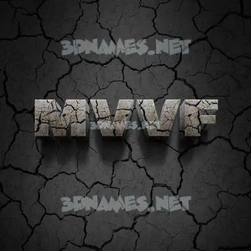 mvvf in Cracked Stone style - 3D name wallpaper