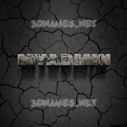 myadmin in Cracked Stone style - 3D name wallpaper myadmin in Cracked Stone style - 3D name wallpaper