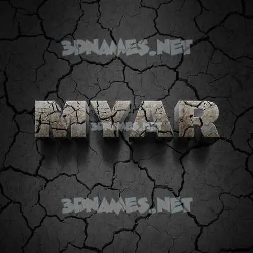 myar in Cracked Stone style - 3D name wallpaper myar in Cracked Stone style - 3D name wallpaper
