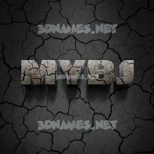 mybj in Cracked Stone style - 3D name wallpaper mybj in Cracked Stone style - 3D name wallpaper
