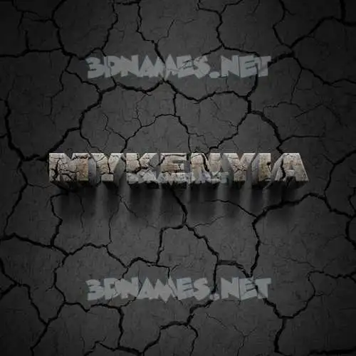 mykenyia in Cracked Stone style - 3D name wallpaper mykenyia in Cracked Stone style - 3D name wallpaper