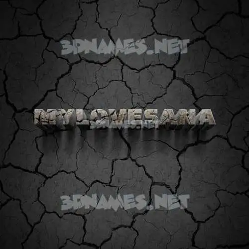 mylovesana in Cracked Stone style - 3D name wallpaper mylovesana in Cracked Stone style - 3D name wallpaper
