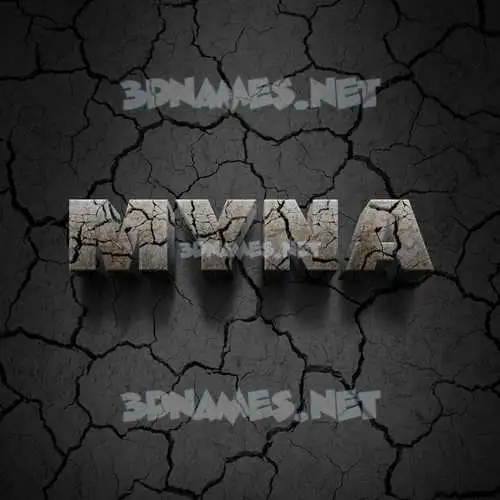 myna in Cracked Stone style - 3D name wallpaper myna in Cracked Stone style - 3D name wallpaper