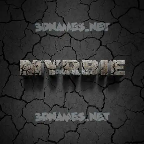 myrbie in Cracked Stone style - 3D name wallpaper myrbie in Cracked Stone style - 3D name wallpaper