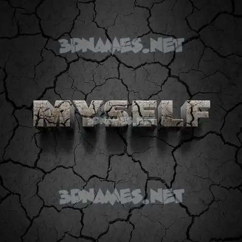 myself in Cracked Stone style - 3D name wallpaper myself in Cracked Stone style - 3D name wallpaper