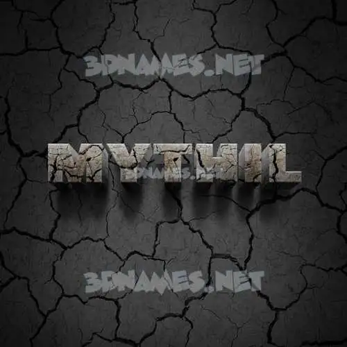 mythil in Cracked Stone style - 3D name wallpaper